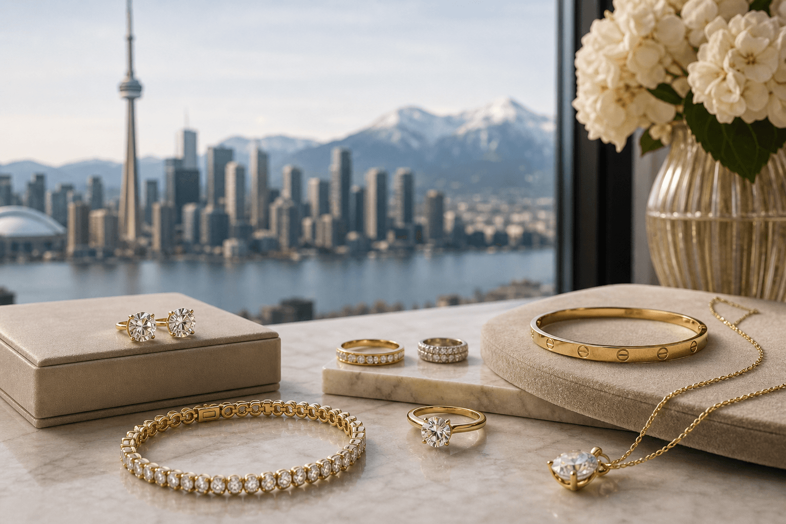 Which luxury jewelry pieces should Canadian buyers consider?
